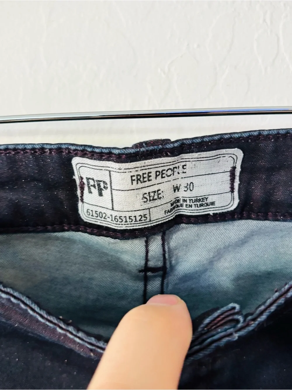 Free People FP Coated Skinny Jeans Womens 30 Black Skinny Jeans